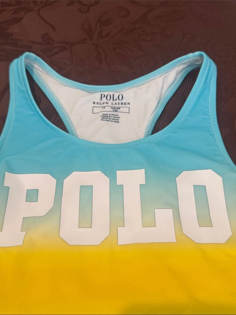 Polo by Ralph Lauren Girls One Piece Swimsuit. Size 12